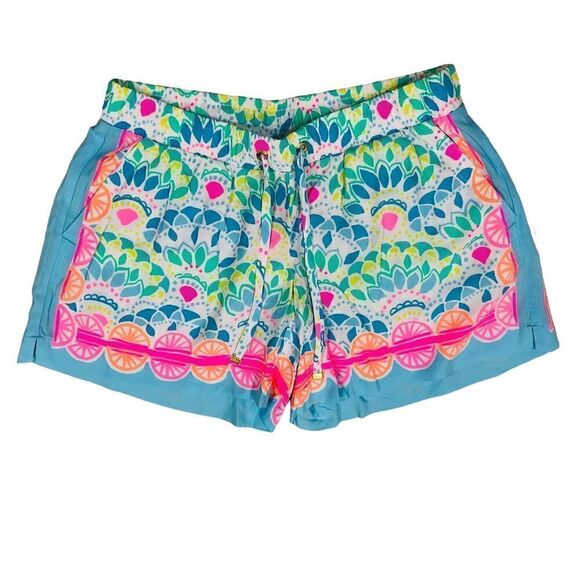 Lilly Pulitzer Katia Multicolor Caribbean Citrus Stretchy Shorts XS NWOT - Picture 1 of 9